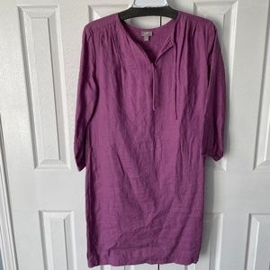 Linen Lavender Trapeeze Dress